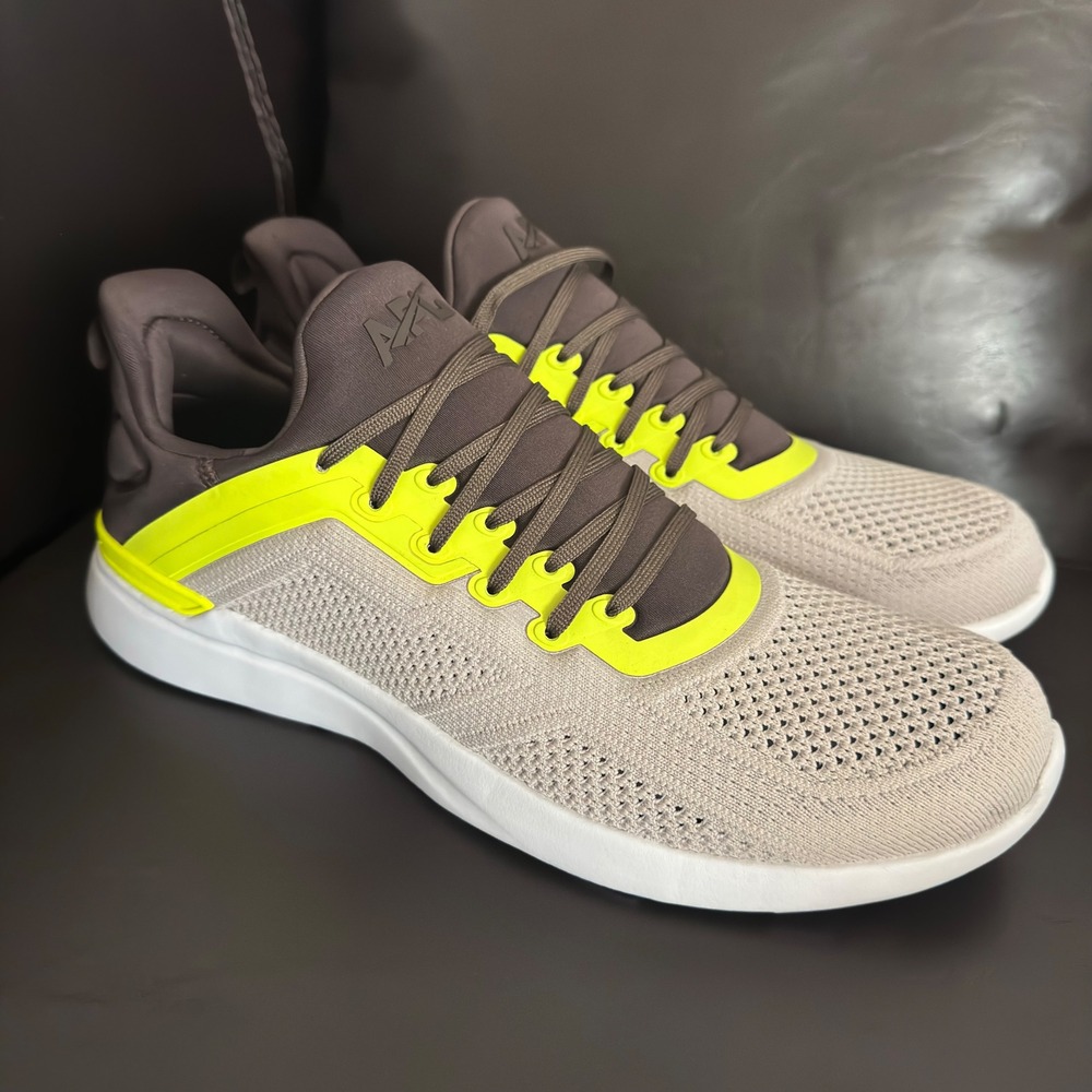 APL TechLoom Tracer Mens Running Shoes Beige Brown Neon Yellow Size 13 0422XC